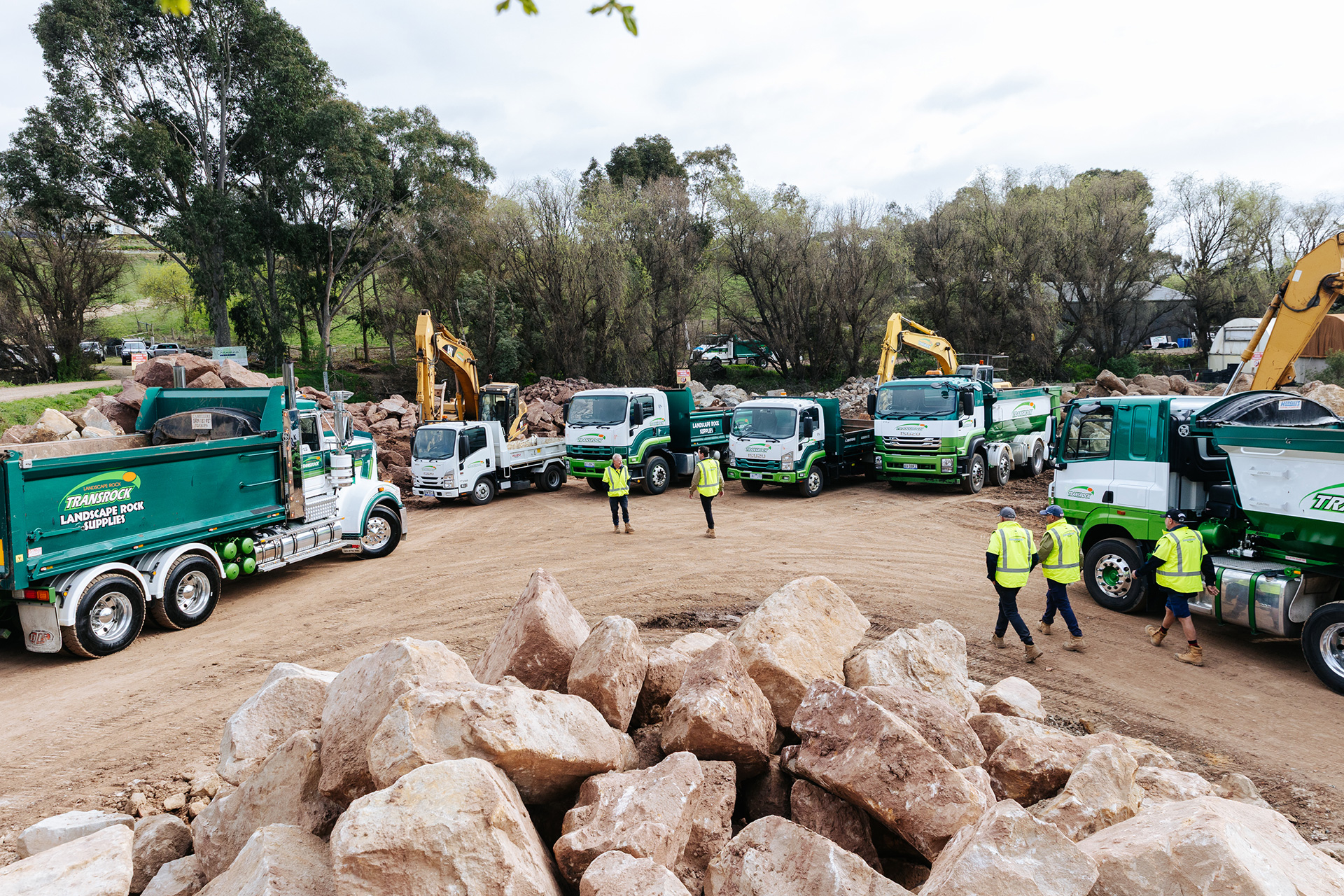 Transrock landscaping rock delivery