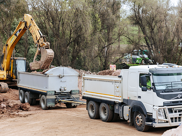 Landscape rock delivery by Transrock