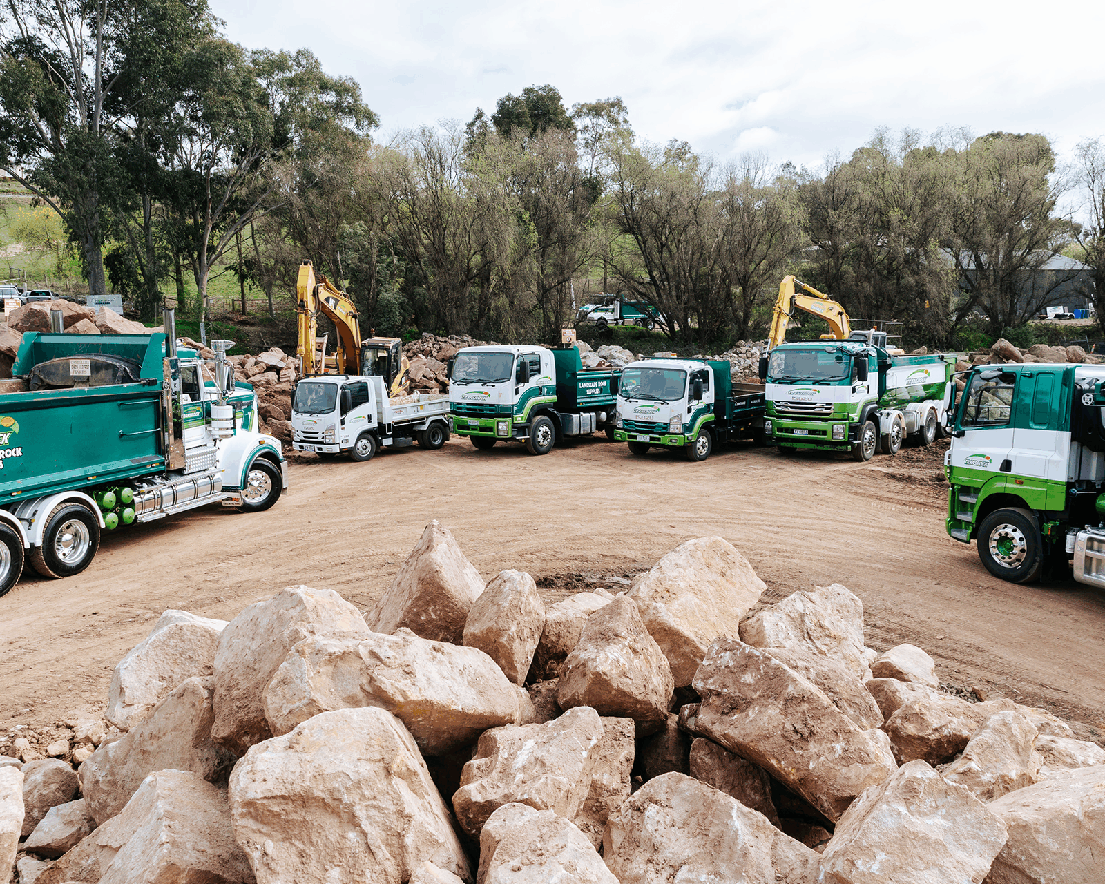 Landscape rock delivery by Transrock