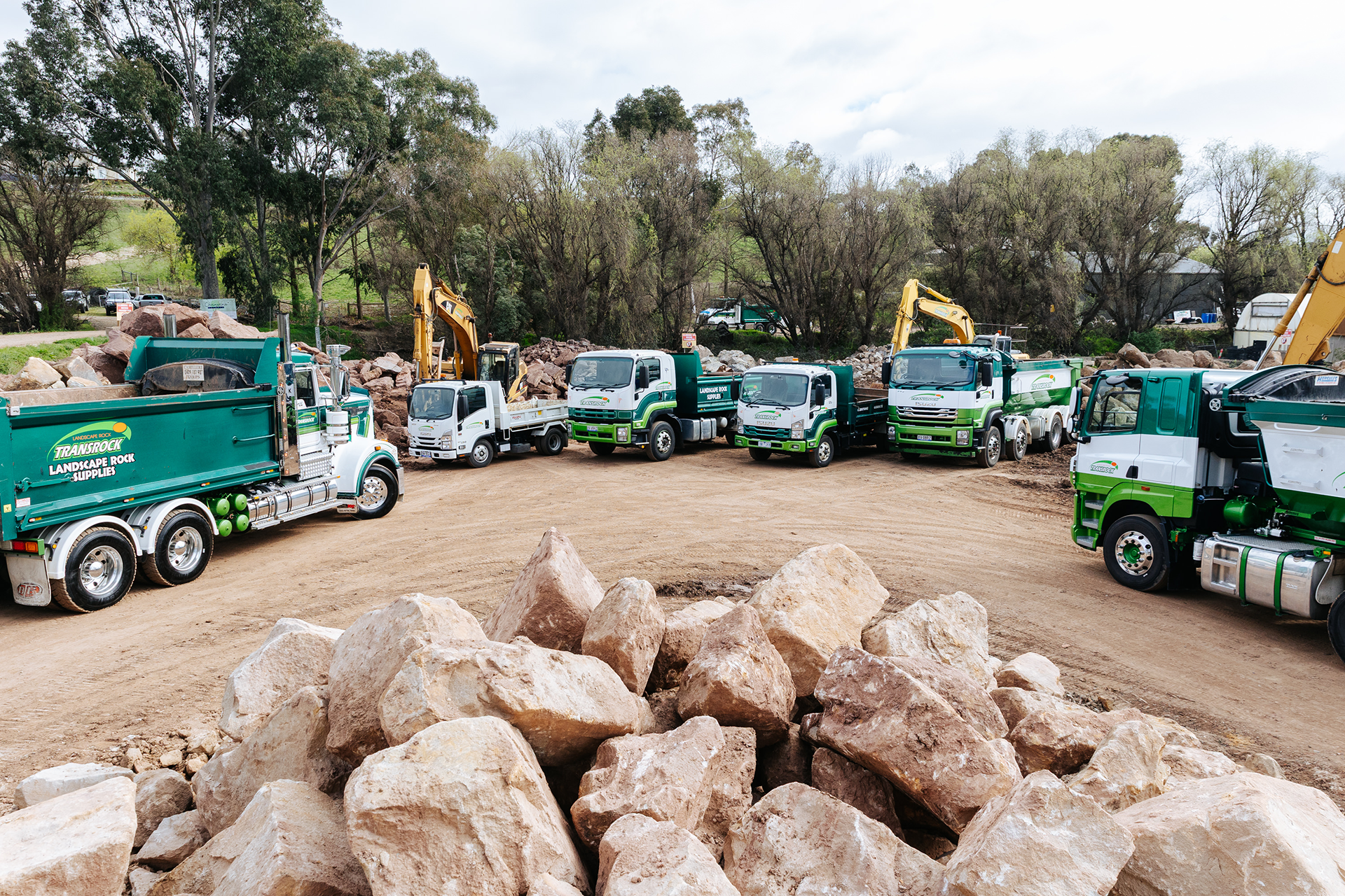 Landscape rock delivery by Transrock