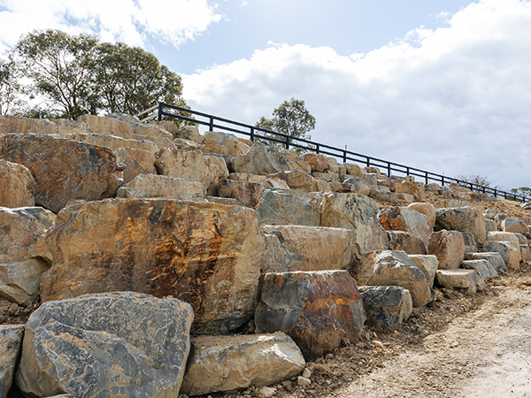 Blue mudstone landscape rocks by Transrock