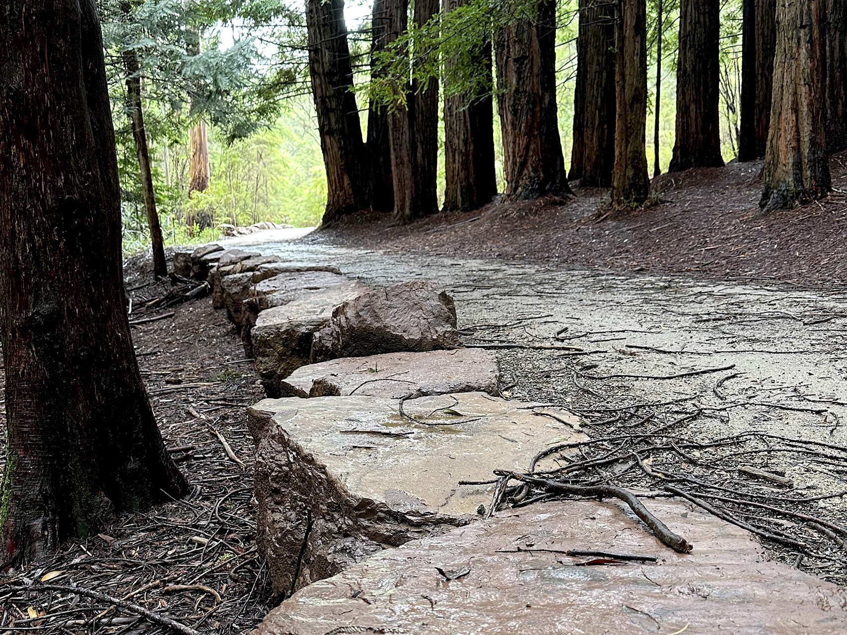 Pink Mudstone retaining wall rock by Transrock