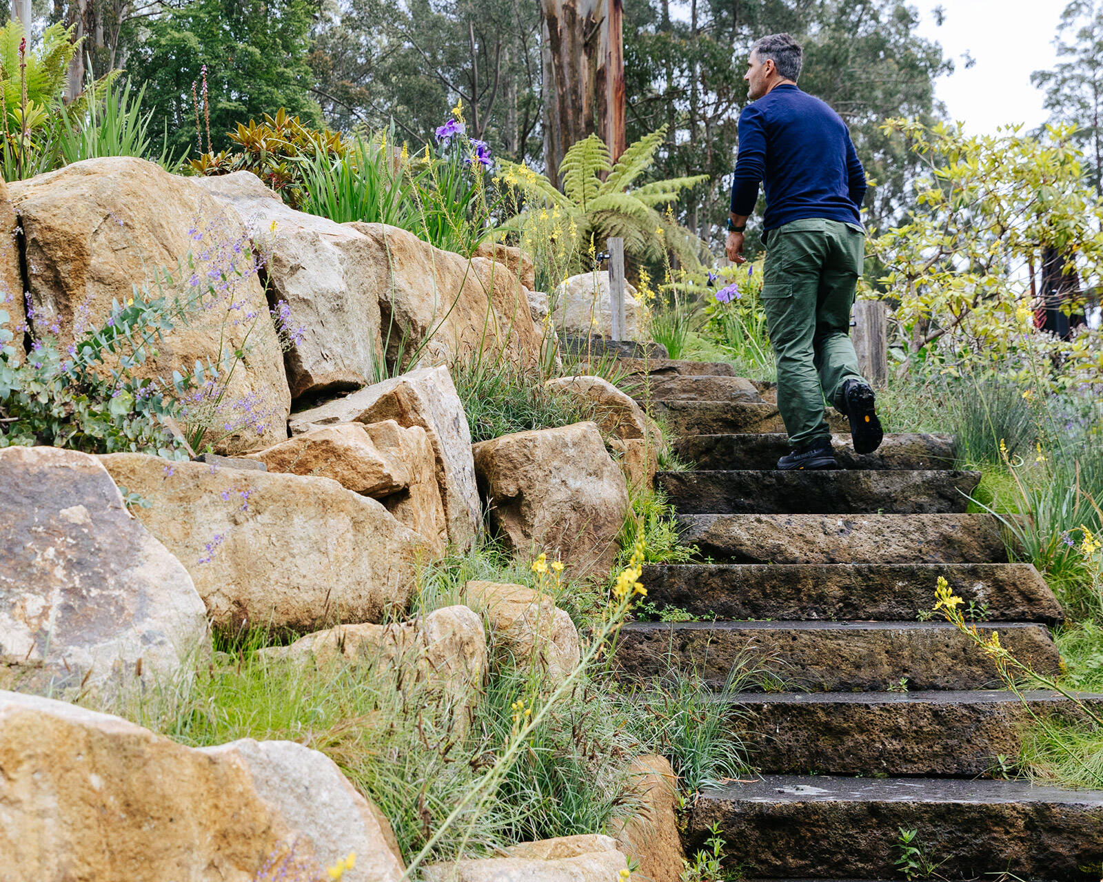 Sawn Basalt rock steps by Transrock