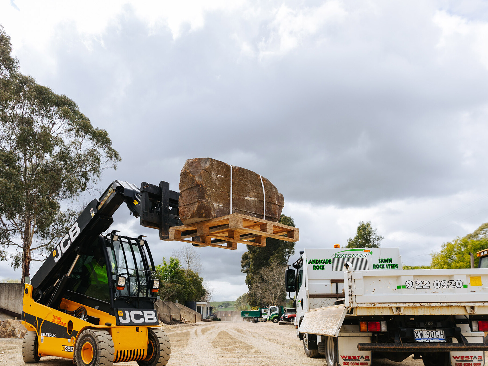 Sawn rock step delivery by Transrock